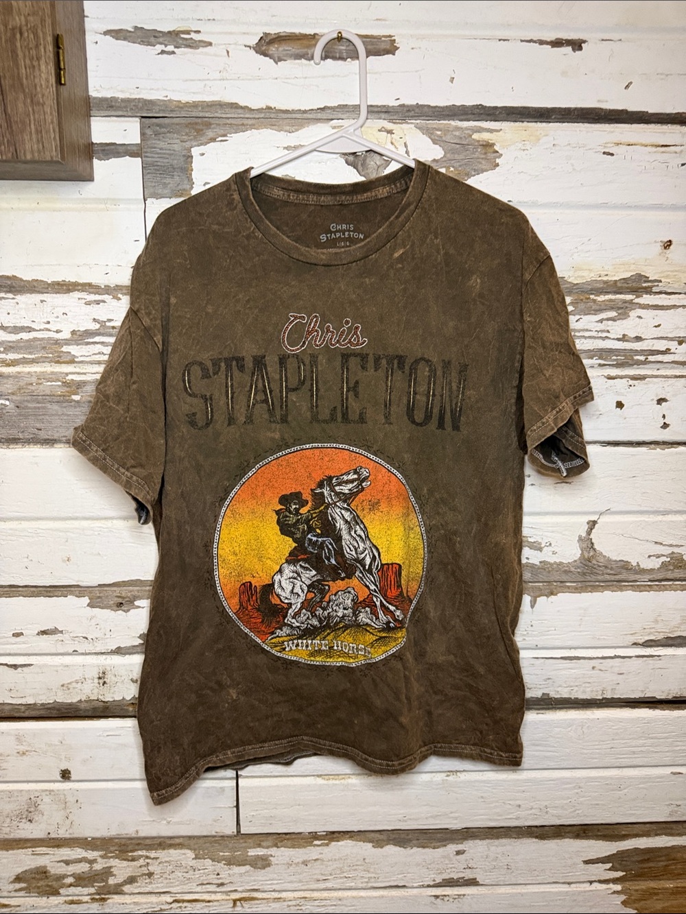 Chris Stapleton Brown Graphic Short Sleeve T-Shirt